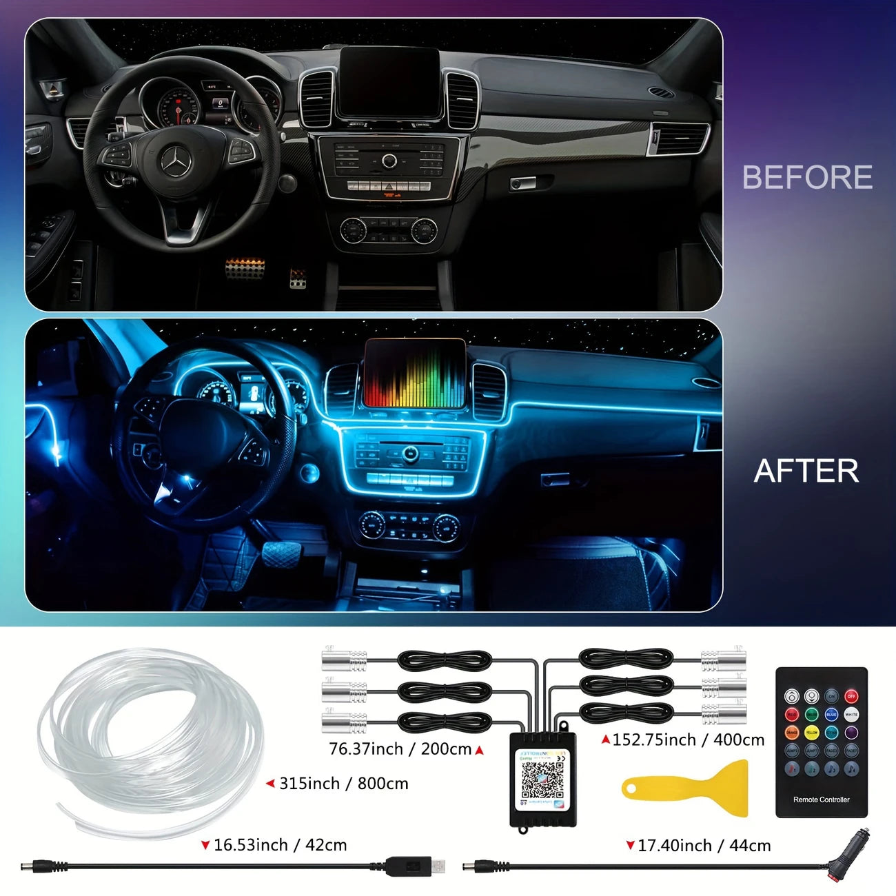 Strisce luminose a Led per Auto